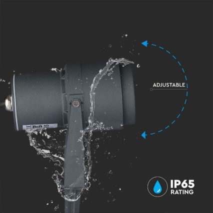 LED-lampa för utomhusbruk LED/12W/100-240V IP65 3000K grå