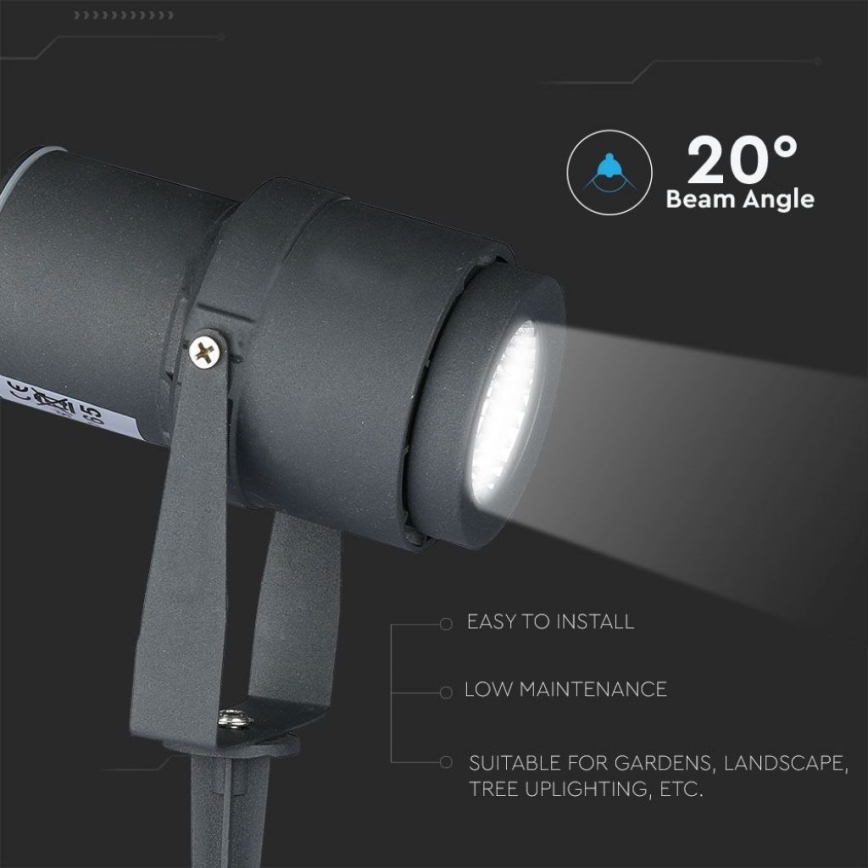 LED-lampa för utomhusbruk LED/12W/100-240V IP65 3000K grå