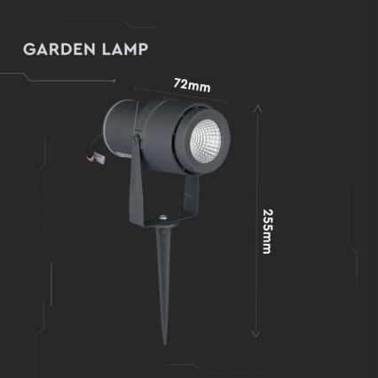 LED-lampa för utomhusbruk LED/12W/100-240V IP65 3000K grå