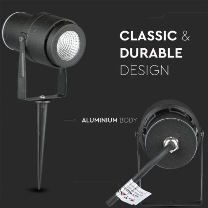 LED-lampa för utomhusbruk LED/12W/100-240V IP65 4000K svart