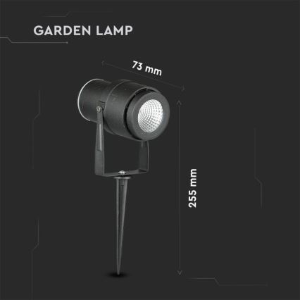 LED-lampa för utomhusbruk LED/12W/100-240V IP65 4000K svart