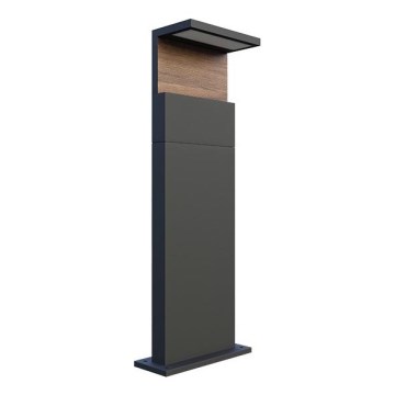 LED-lampa för utomhusbruk NATURA LED/12W/230V 4000K 60 cm IP65 brun/antracit