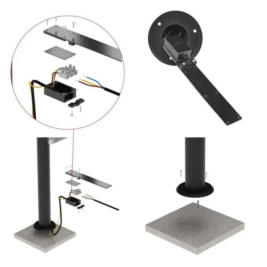 LED-lampa för utomhusbruk NIKA LED/12,5W/230V IP44 80 cm