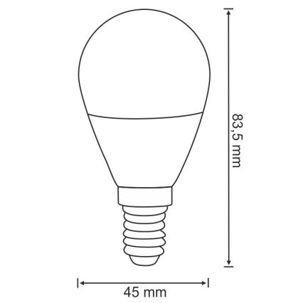 LED-lampa G45 E14/3,5W/230V 3000K