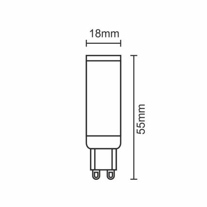LED-lampa G9/5W/230V 4000K