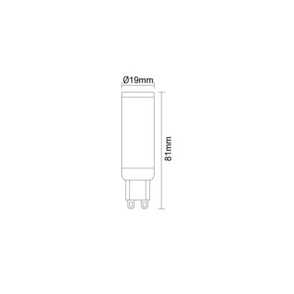 LED-lampa G9, 7,6 W, 230 V, 4000 K