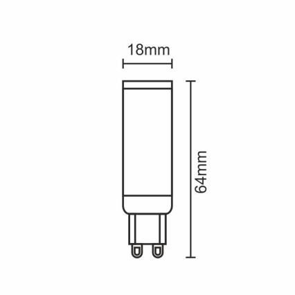 LED-lampa G9/7W/230V 4000K