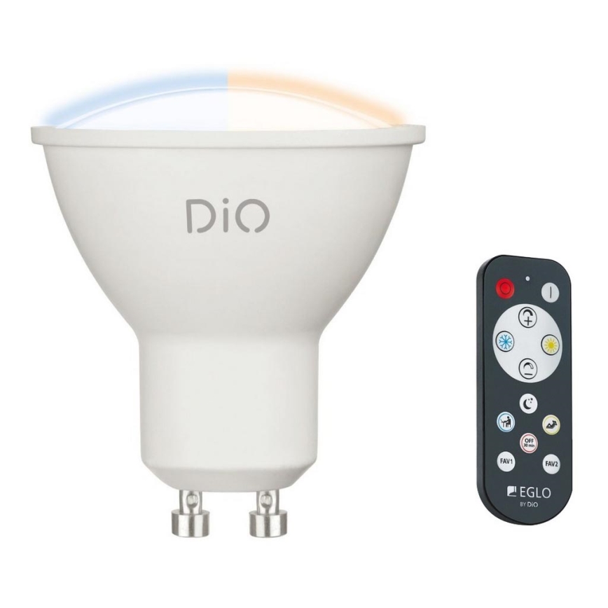 LED-lampa GU10/5W/230V 2700K-6500K + Fjärrstyrd - Eglo 11802