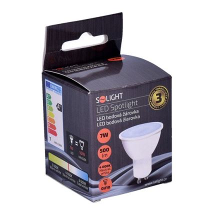 LED-lampa GU10/7W/230V 4000K - Solight
