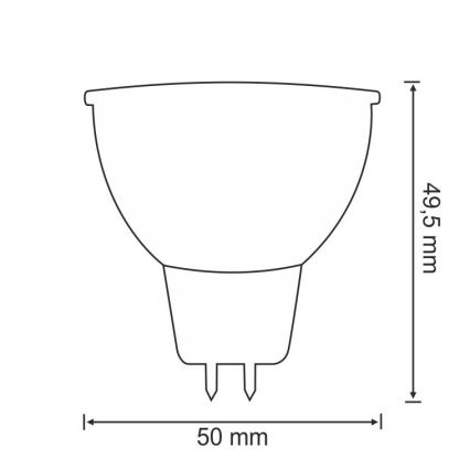 LED-lampa GU5,3/MR16/2,6W/12V 3000K