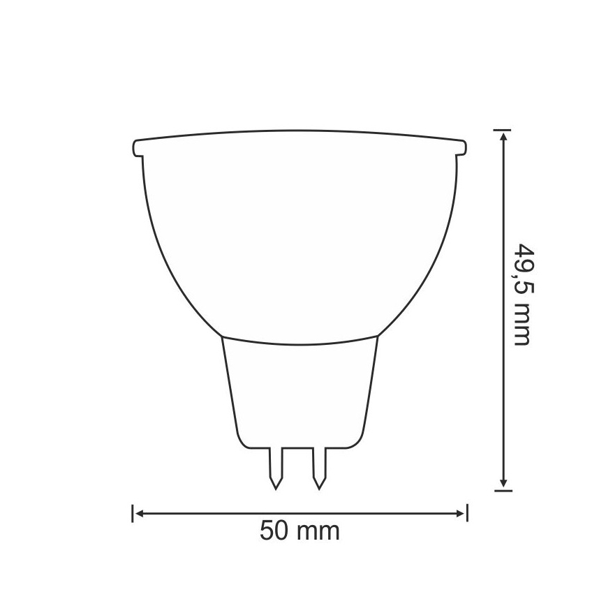 LED-lampa GU5,3/MR16/2,6W/12V 3000K