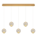 LED Lampa hängande CREMONA 5xLED/5W/230V 3000K guld