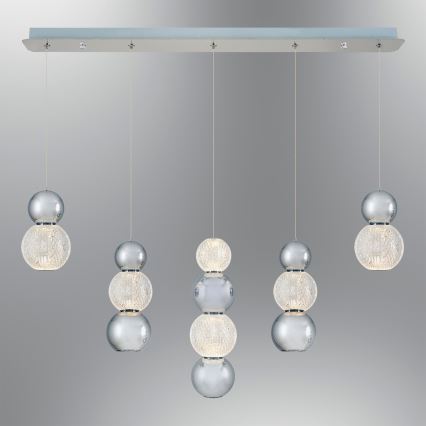 LED Lampa hängande CREMONA LED/27W/230V 3000K matt krom