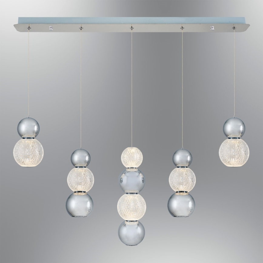 LED Lampa hängande CREMONA LED/27W/230V 3000K matt krom