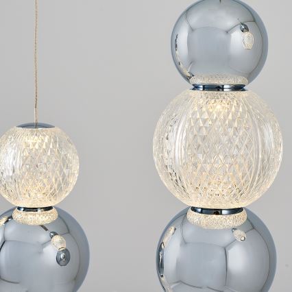 LED Lampa hängande CREMONA LED/27W/230V 3000K matt krom