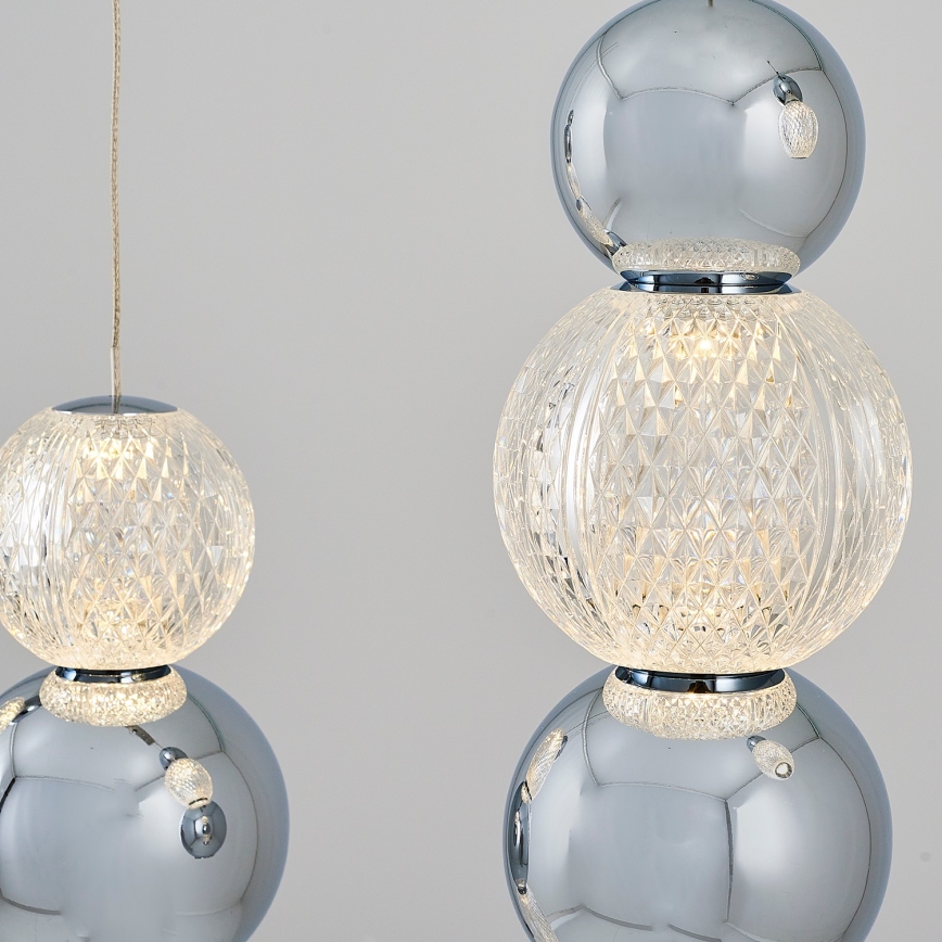 LED Lampa hängande CREMONA LED/27W/230V 3000K matt krom