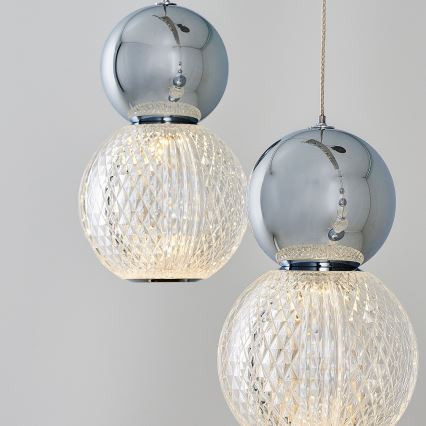 LED Lampa hängande CREMONA LED/27W/230V 3000K matt krom