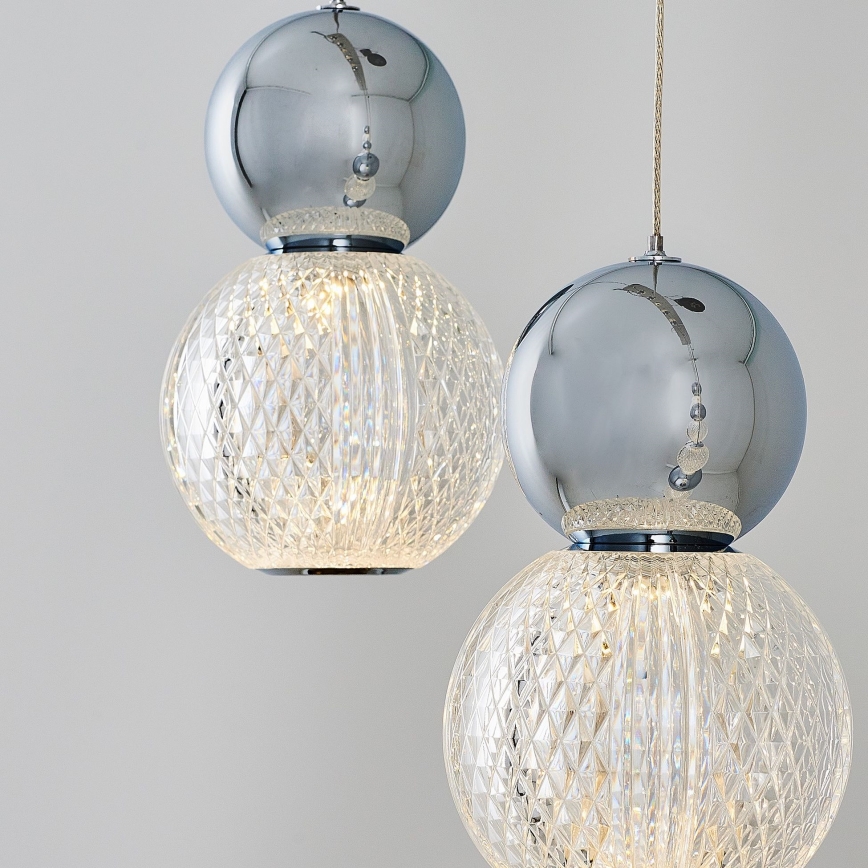 LED Lampa hängande CREMONA LED/27W/230V 3000K matt krom