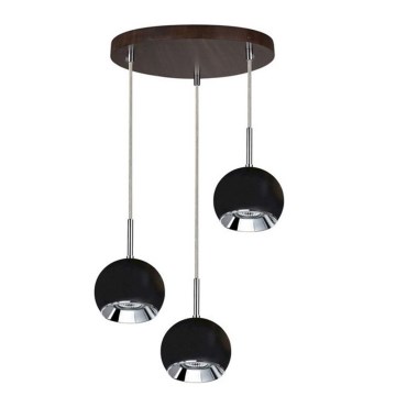 LED-lampa i trä på kabel BALL WOOD 3xGU10/5W/230V bok