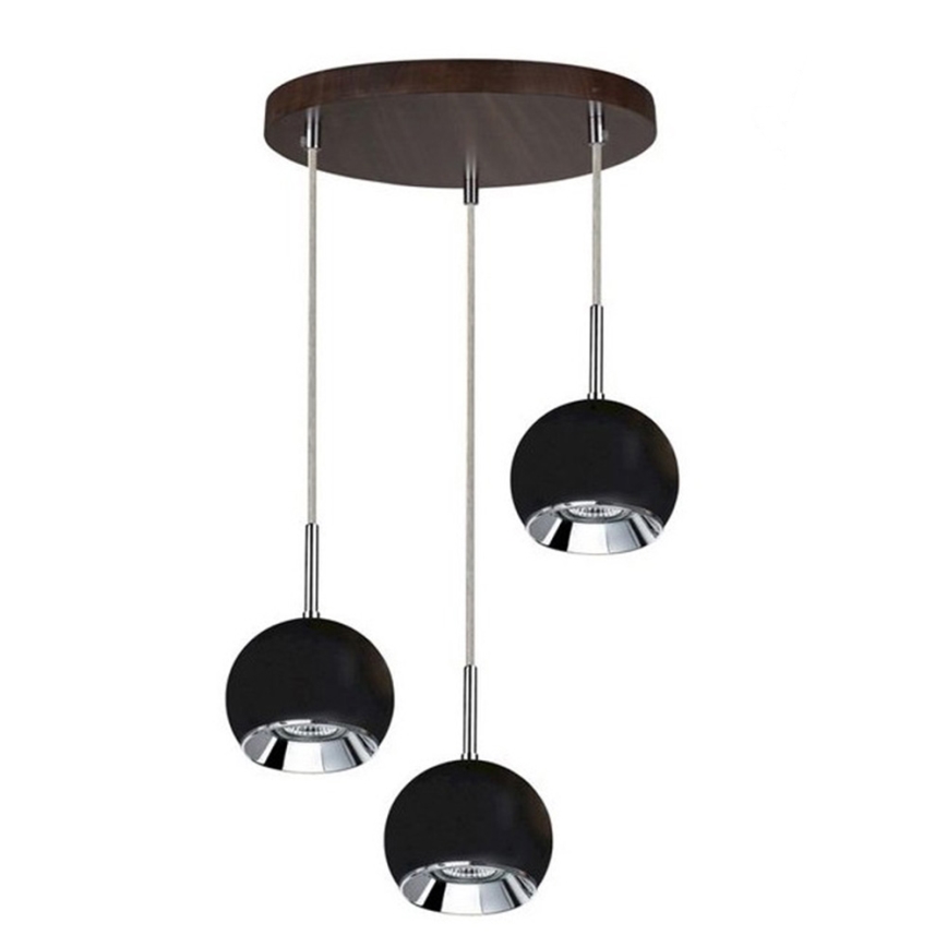 LED-lampa i trä på kabel BALL WOOD 3xGU10/5W/230V bok
