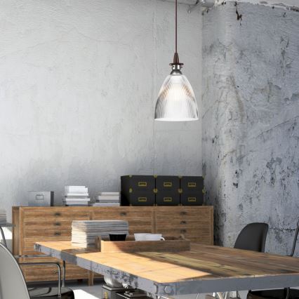 LED Taklampa JODI 1xE27/60W/230V brons