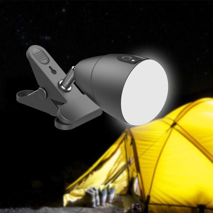 LED-lampa KLIP med USB-laddare LED/5W/5V 4000K