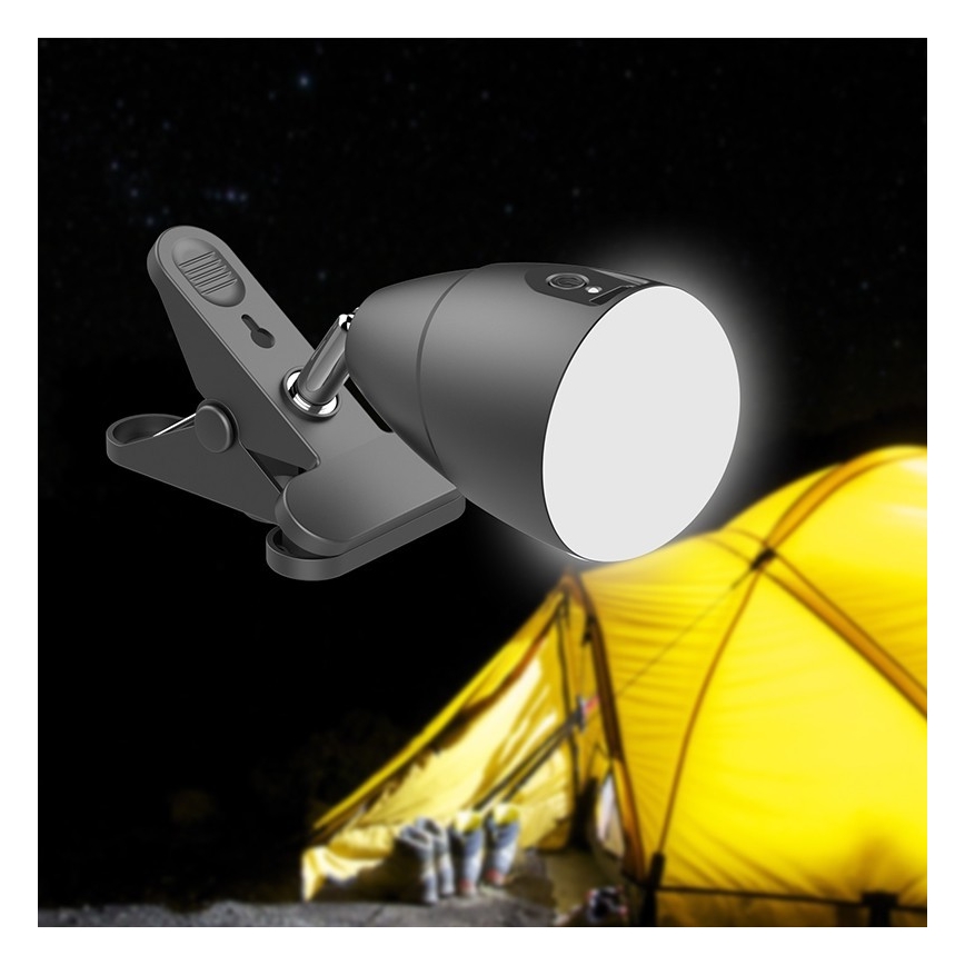 LED-lampa KLIP med USB-laddare LED/5W/5V 4000K