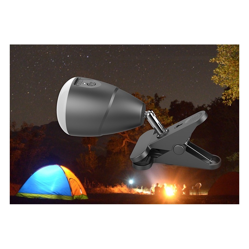 LED-lampa KLIP med USB-laddare LED/5W/5V 4000K