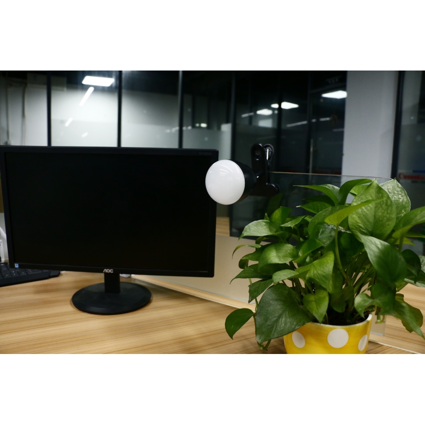 LED-lampa KLIP med USB-laddare LED/5W/5V 4000K