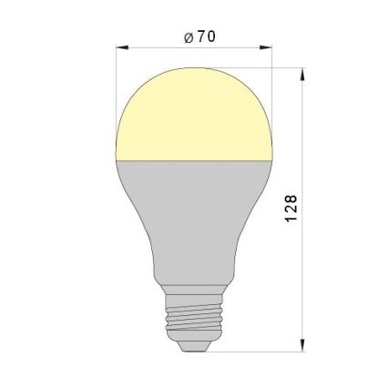 LED-lampa LED stjärna A70 E27/18W/230V 4000K