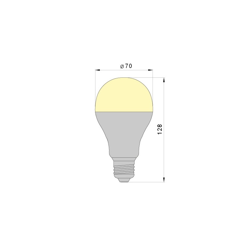 LED-lampa LED stjärna A70 E27/18W/230V 4000K