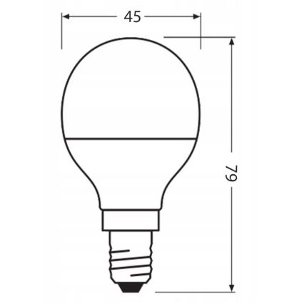 LED-lampa av återvunnen plast P45 E14/4,9W/230V 2700K - Ledvance