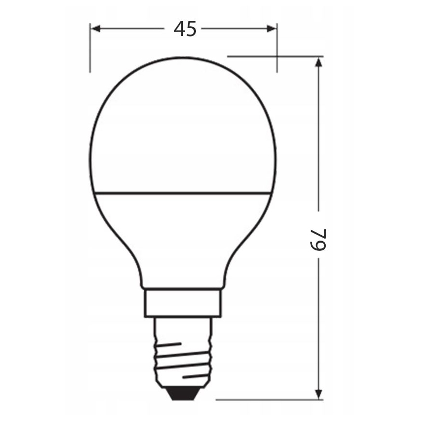 LED-lampa av återvunnen plast P45 E14/4,9W/230V 2700K - Ledvance