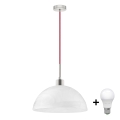 LED-lampa på kabel 1xE27/60W/230V vit
