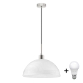 LED-lampa på kabel 1xE27/60W/230V vit