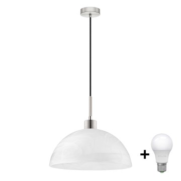 LED-lampa på kabel 1xE27/60W/230V vit