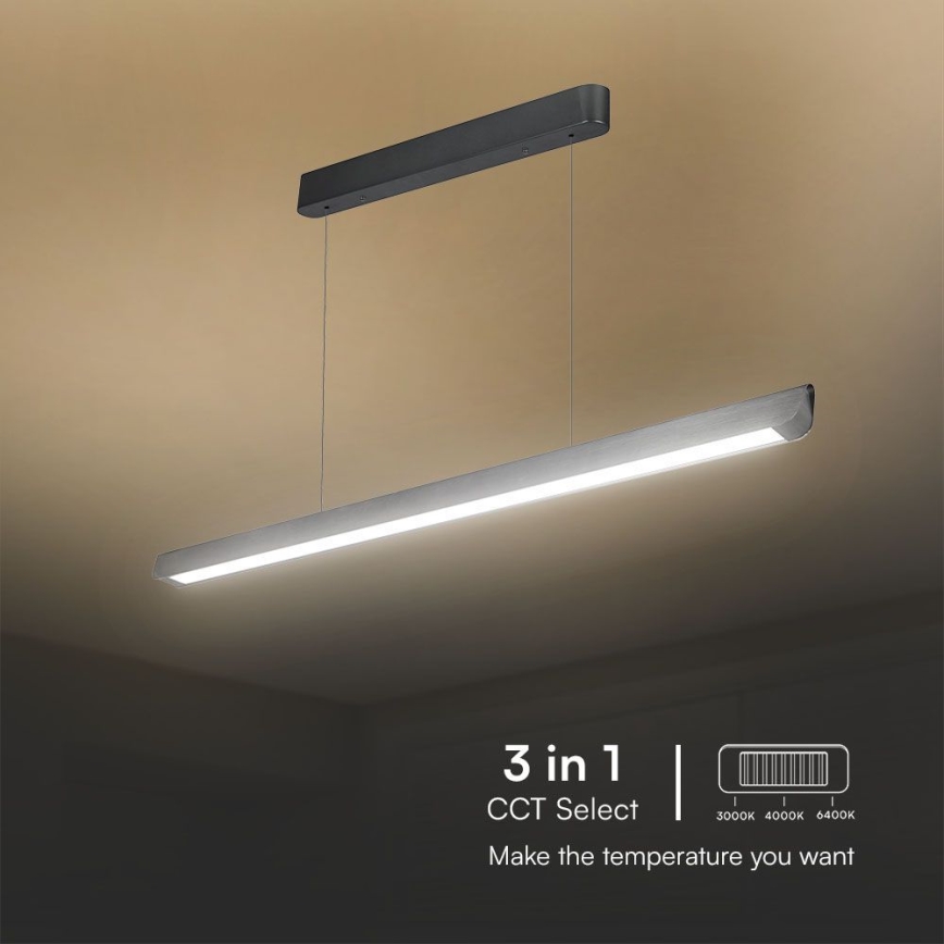 LED-lampa med kabel LED/36W/230V 3000/4000/6400K antracit