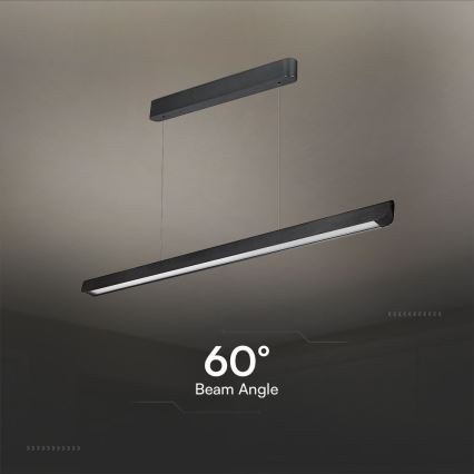 LED-lampa på kabel LED/36W/230V 3000/4000/6400K svart