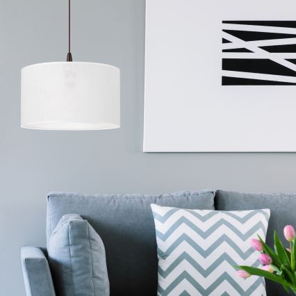 LED Taklampa på kabel NOEL 1xE27/60W/230V vit