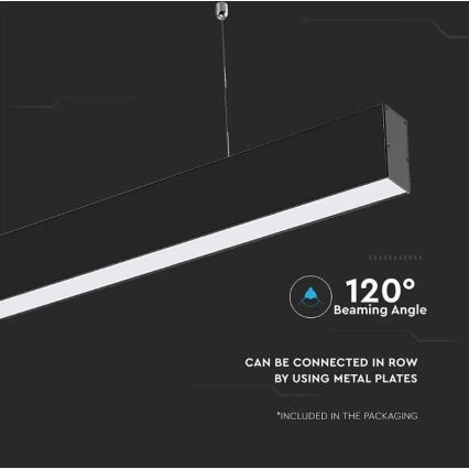 LED-lampa på kabel SAMSUNG CHIP LED/40W/230V 4000K svart