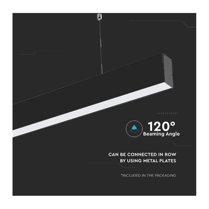 LED-lampa på kabel SAMSUNG CHIP LED/40W/230V 4000K svart