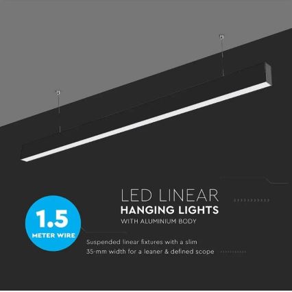 LED-lampa på kabel SAMSUNG CHIP LED/40W/230V 4000K svart