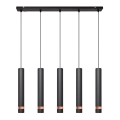 LED-lampa på kabel TUBA 5xGU10/6,5W/230V svart/koppar