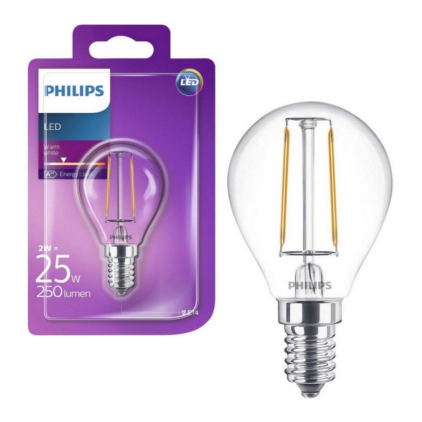 LED-lampa Philips VINTAGE E14/2W/230V 2700K