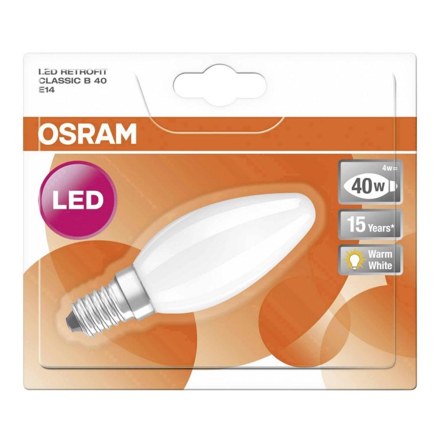 LED-lampa RETROFIT B40 E14/4W/230V 2700K - Osram