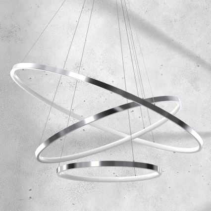 LED-lampa i kabel ROTONDA LED/93W/230V blank krom