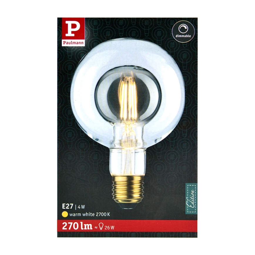 LED-lampa SHAPE G95 E27/4W/230V 2700K - Paulmann 28766