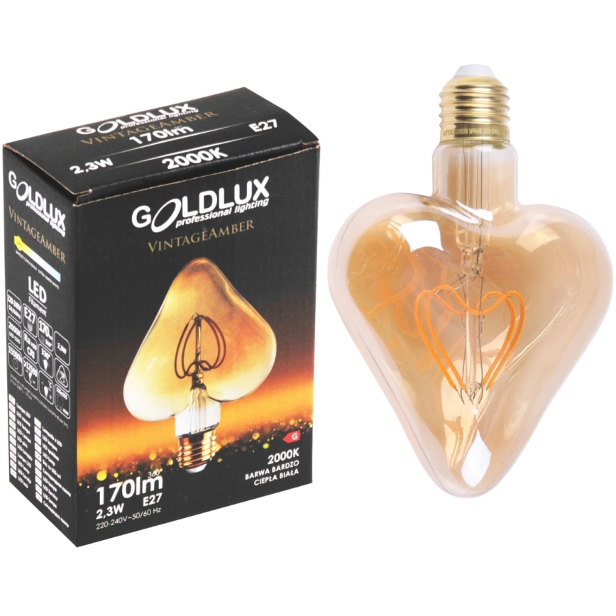 LED-lampa VINTAGE AMBER E27/2,5W/230V 2000K