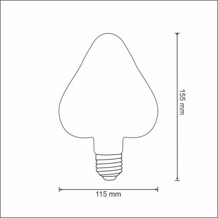 LED-lampa VINTAGE AMBER E27/2,5W/230V 2000K