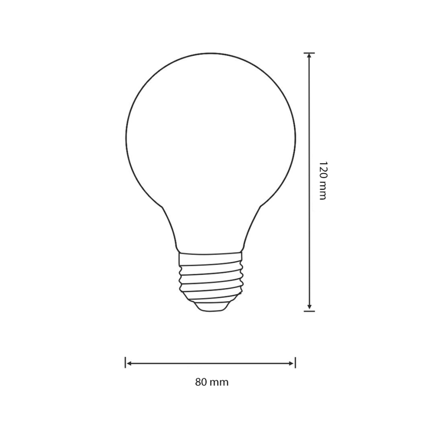 LED-lampa VINTAGE E27/4W/230V 80x120 mm 2200K